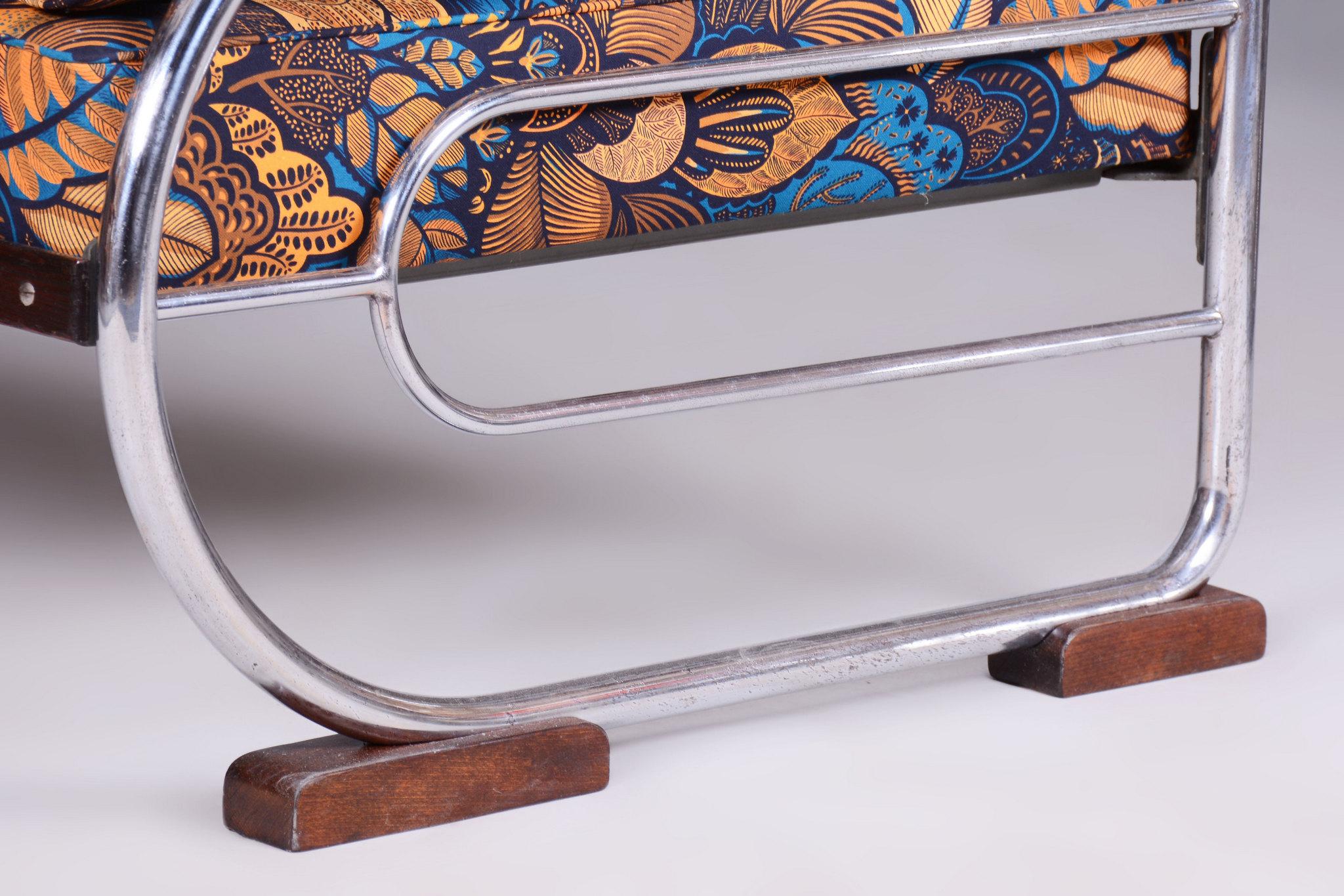 Restored Bauhaus Sofa, by Robert Slezak, Beech, Czech, 1930s For Sale 11