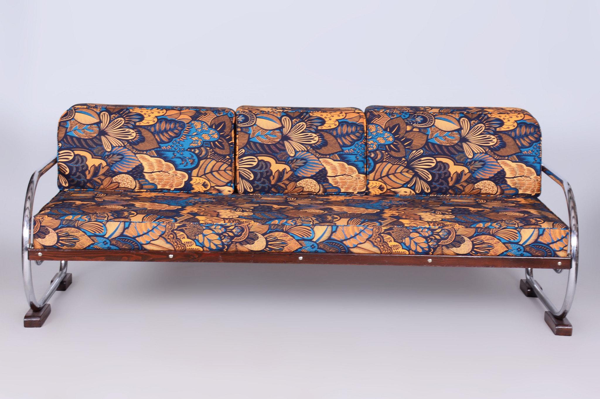 20th Century Restored Bauhaus Sofa, by Robert Slezak, Beech, Czech, 1930s For Sale