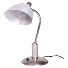Restored Bauhaus Table Lamp, by Franta Anýž, Chrome, Aluminium, Czech, 1930s