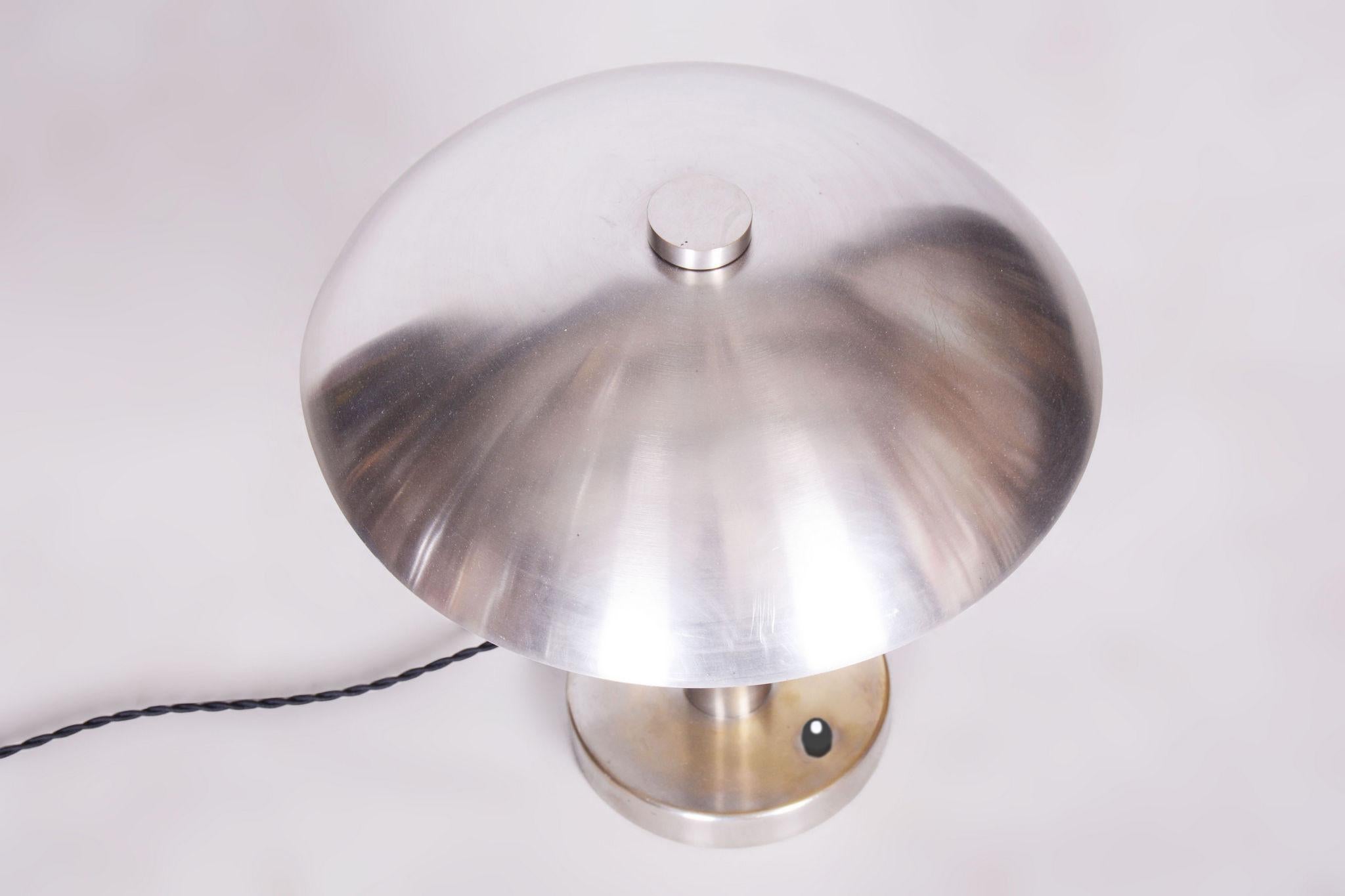 Restored Bauhaus Table Lamp, by Franta Anýž, New Electrification, Czech, 1920s In Good Condition For Sale In Horomerice, CZ