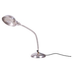 Restored Bauhaus Table Lamp, by M. Prokop, Chrome-Plated Steel, Czech, 1930s
