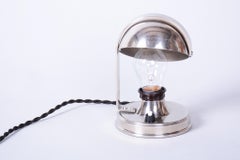 Restored Bauhaus Table Lamp, Chrome-Plated Steel, Czech, 1930s