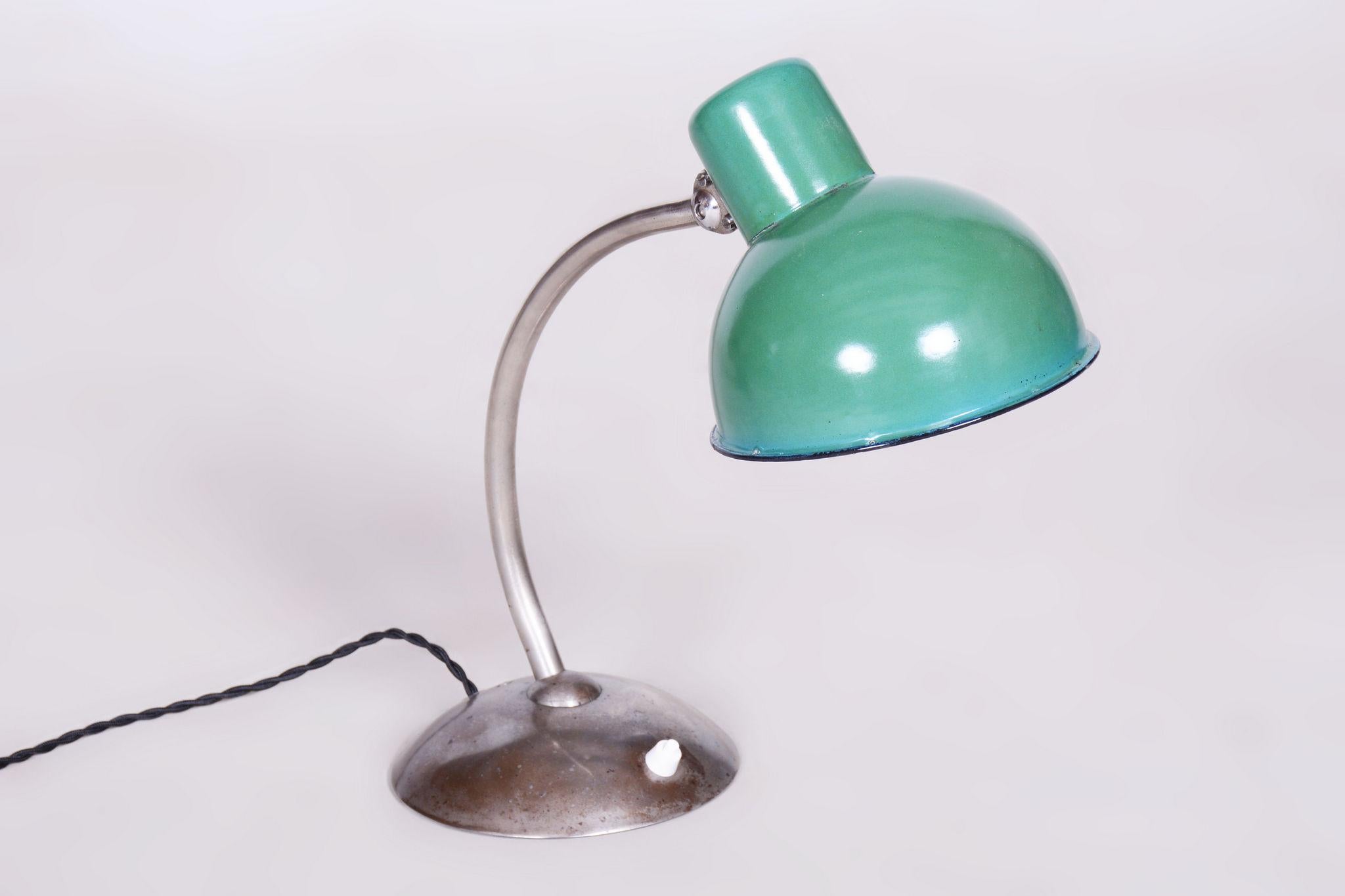 Restored Bauhaus Table Lamp, New Electrification, Chrome, Czechia, 1930s For Sale 1