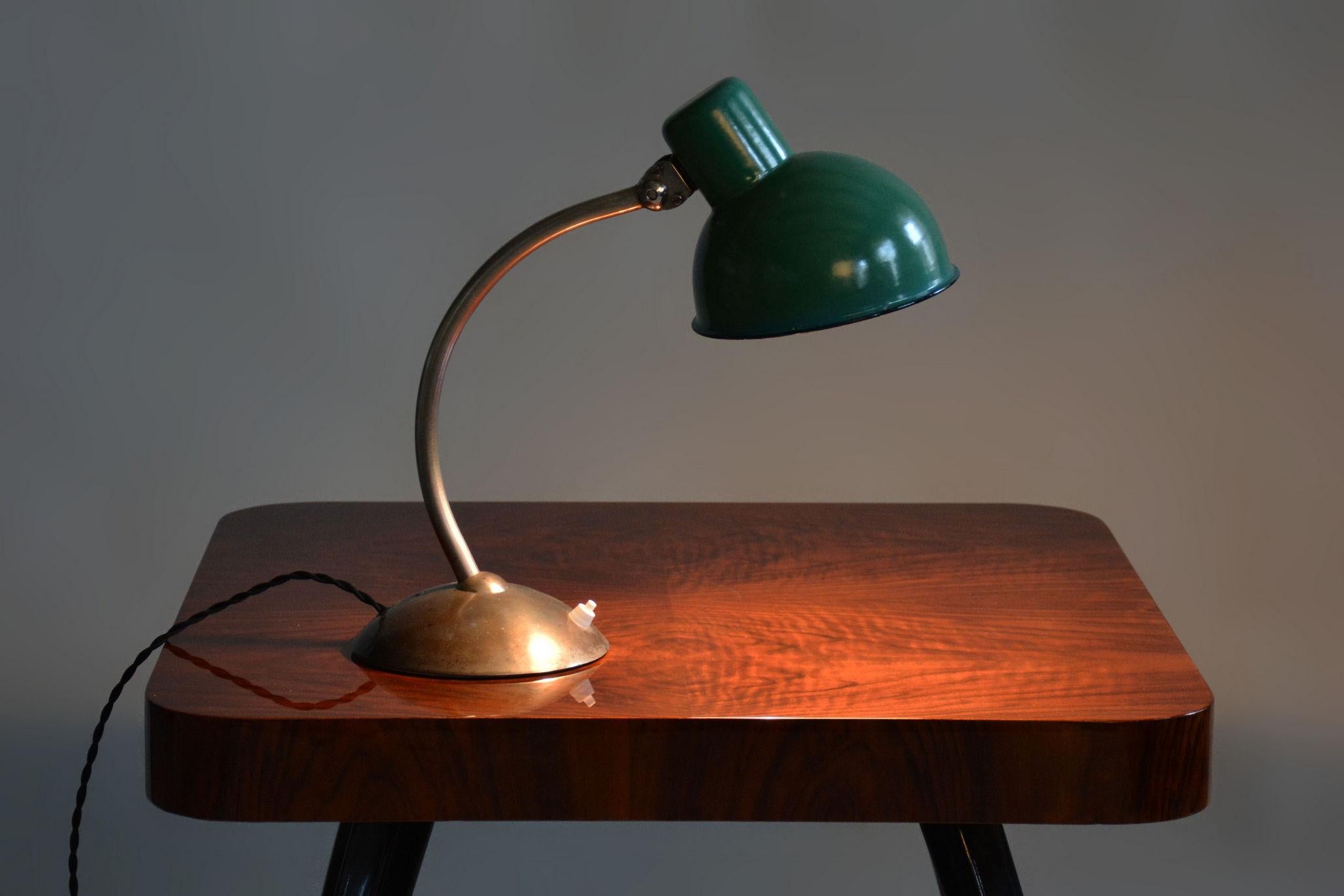 Restored Bauhaus Table Lamp, New Electrification, Chrome, Czechia, 1930s For Sale 2