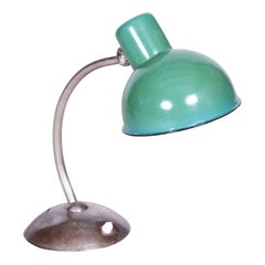 Lampe de bureau Bauhaus restaurée, nouvelle électrifiation, chrome, République tchèque, années 1930