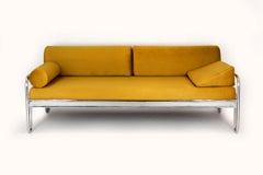 Restored Bauhaus Tubular Chrome Steel Sofa from Mucke Melder, 1930s