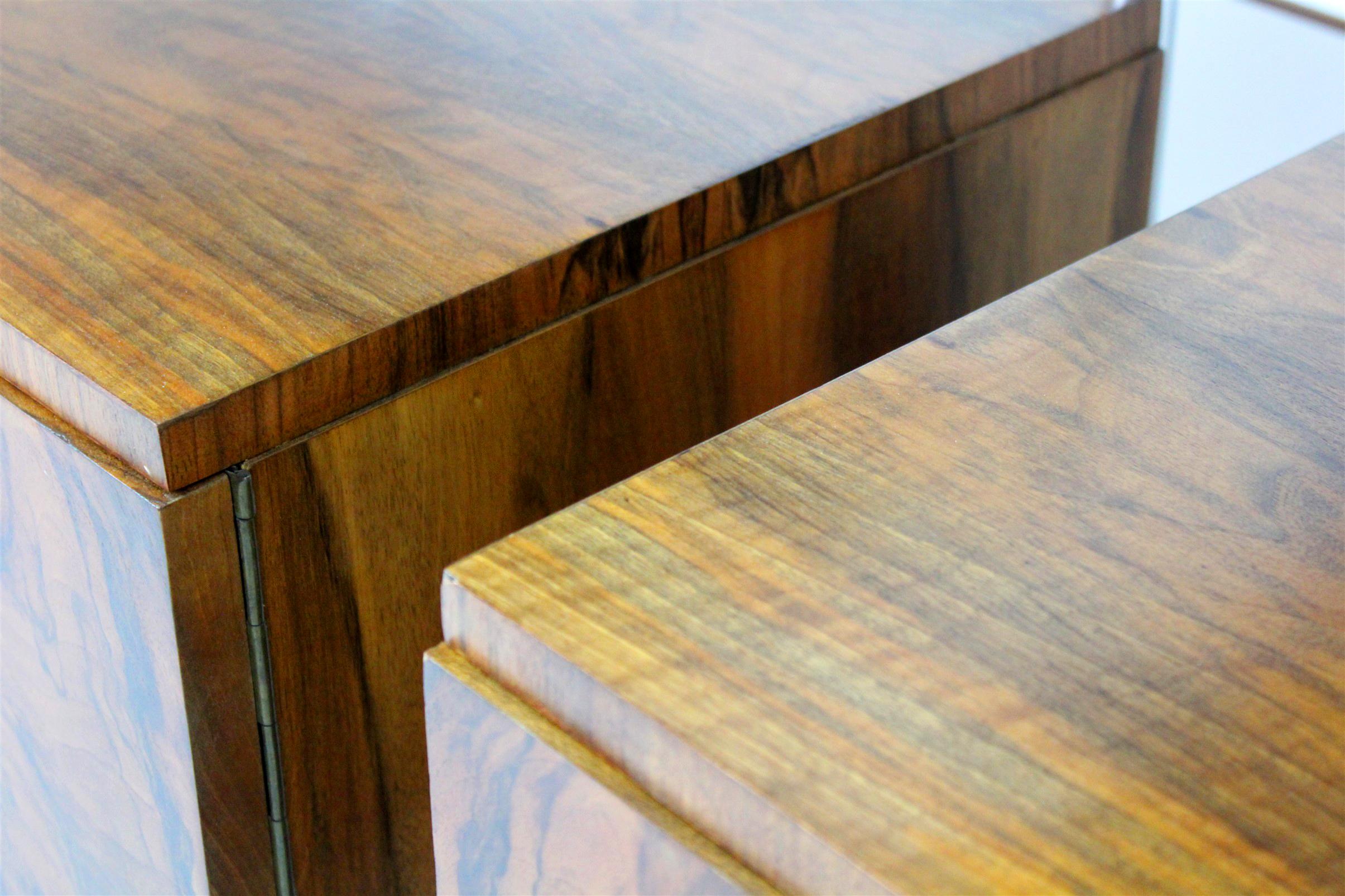 Restored Bauhaus Tubular Steel Nightstands by Hynek Gottwald, 1930s, Set of 2 5
