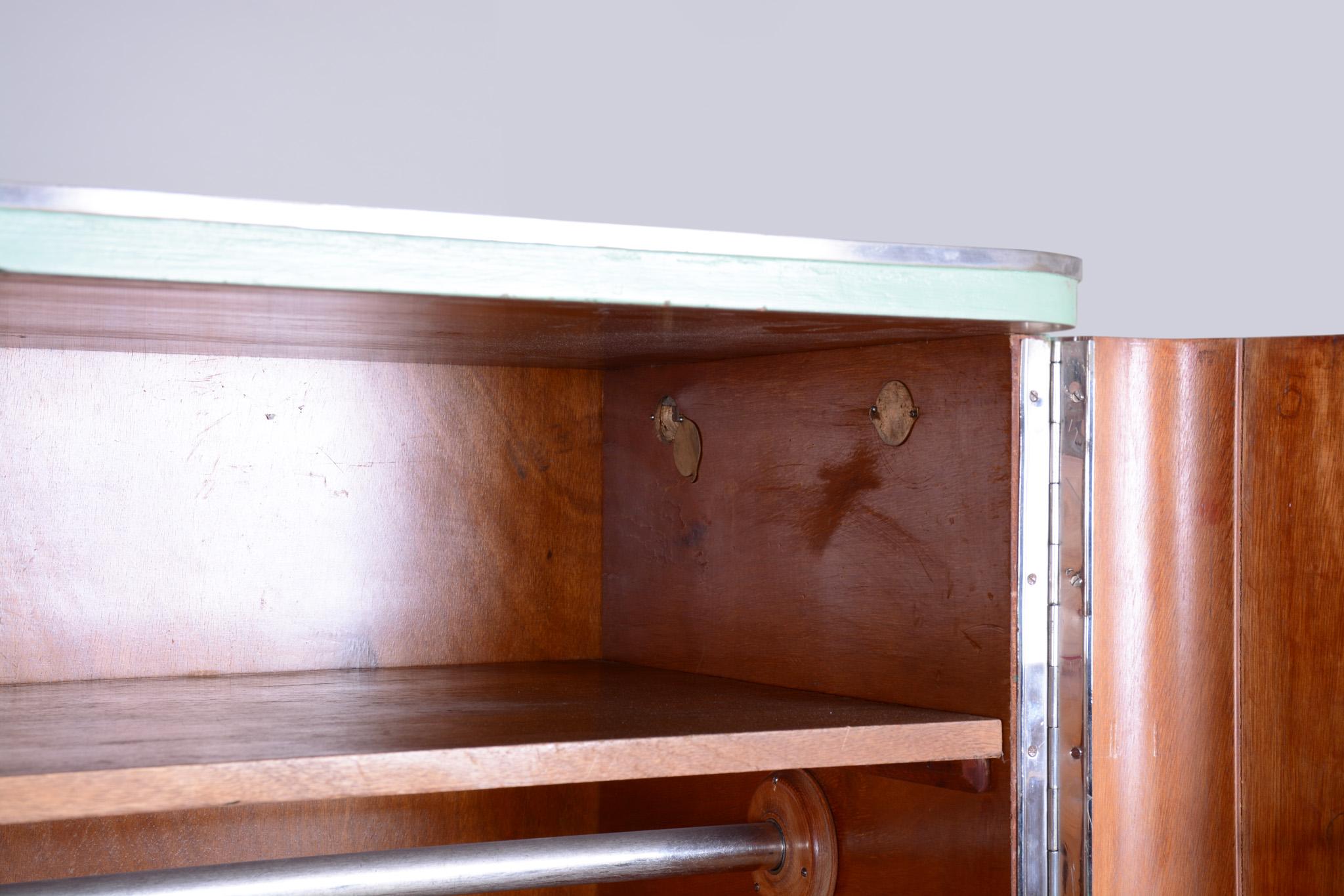 Restored Bauhaus Wardrobe, by Vichr a spol., Original Paint, Czech, 1930s in vendita 1