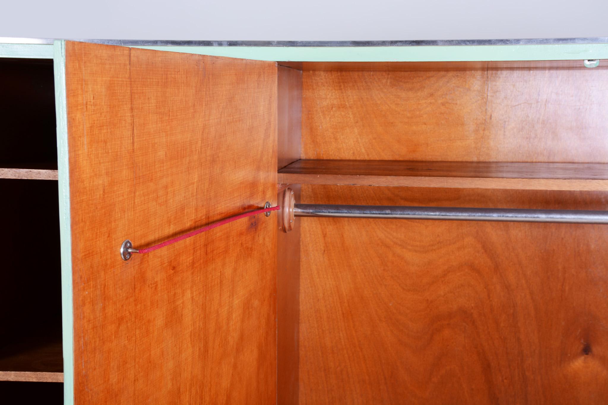 Restored Bauhaus Wardrobe, by Vichr a spol., Original Paint, Czech, 1930s in vendita 3