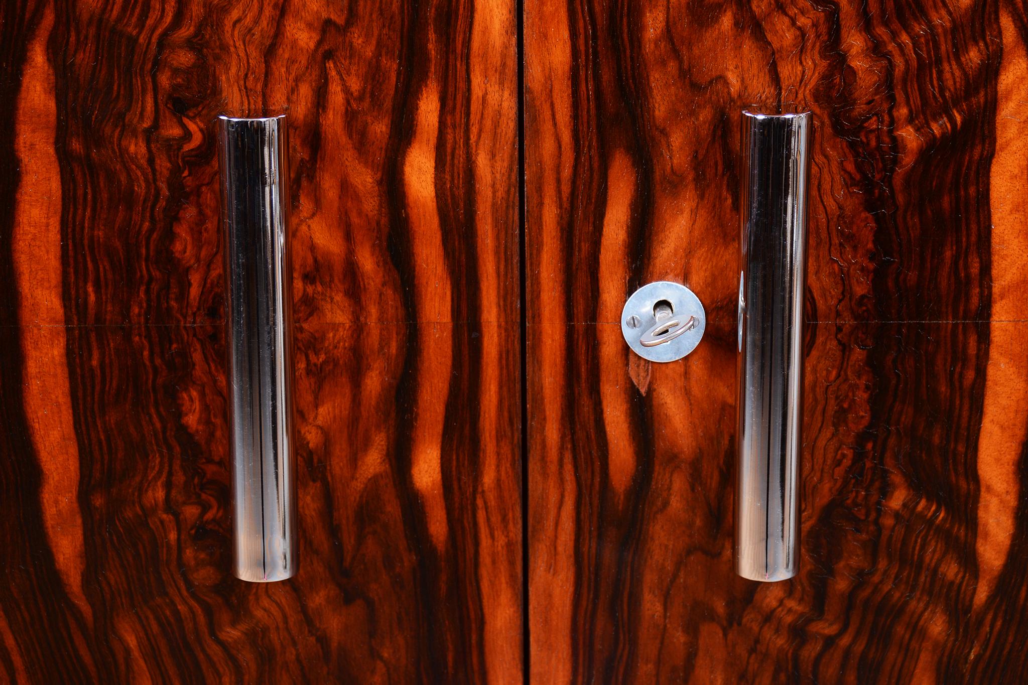 Armoire Bauhaus restaurée, érable, ébène de Macassar, polie, tchèque, années 1920 en vente 4
