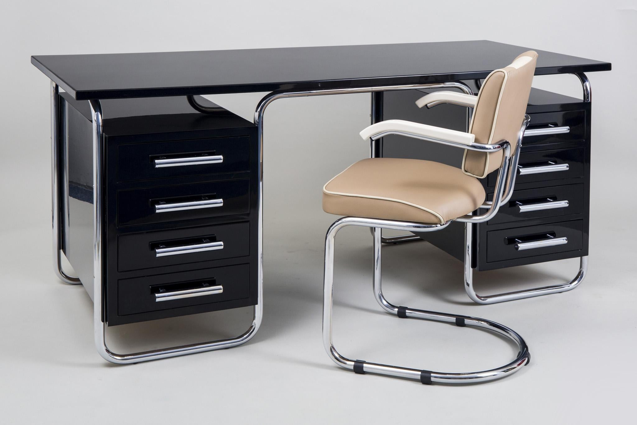 Escritorio Bauhaus restaurado, de Marcel Breuer para Thonet, República Checa, años 30 en venta 3