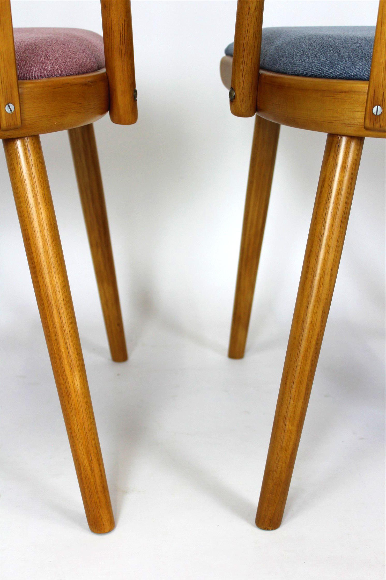 Restored Beech Dining Chairs from Ton, 1960s, Set of 4 9