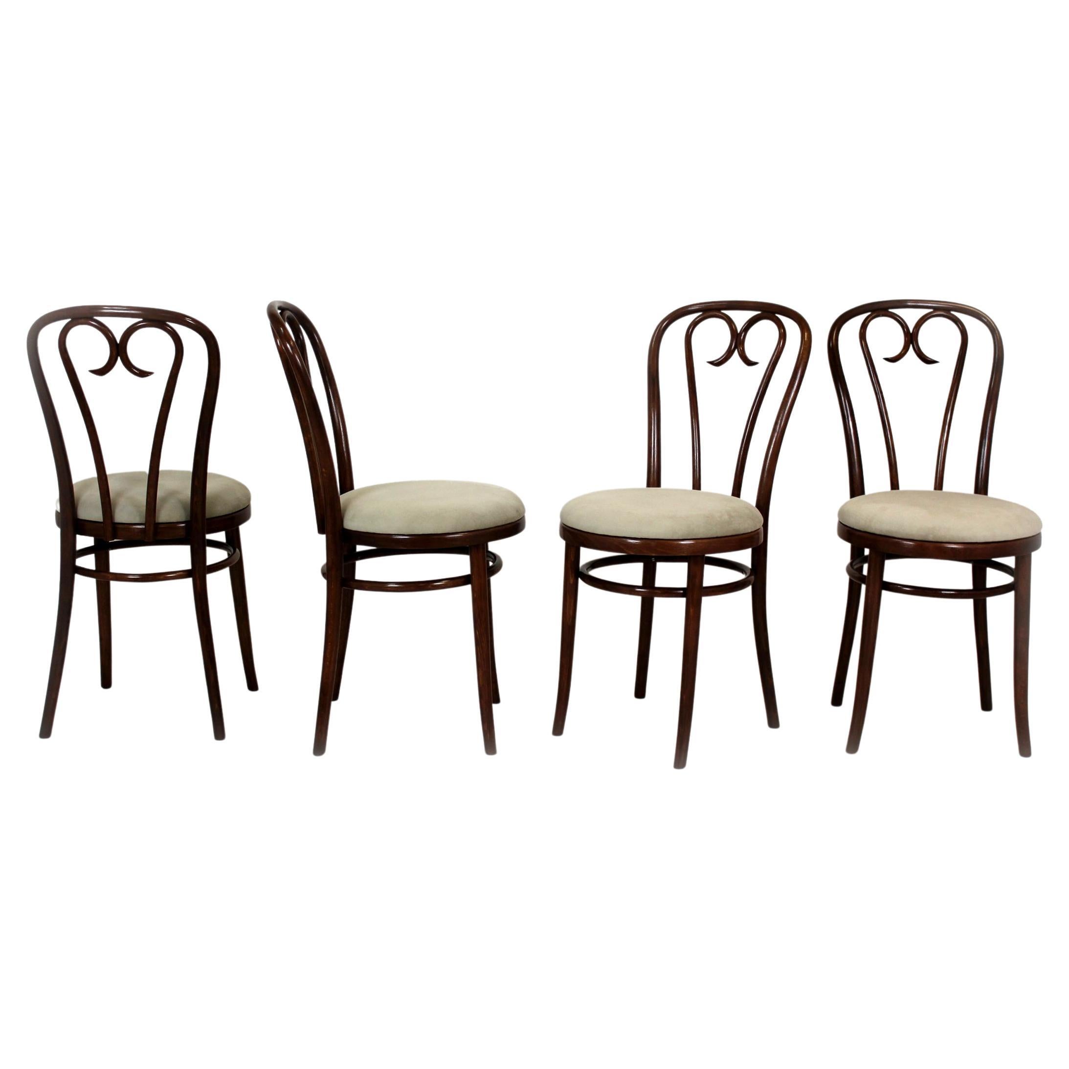 Restored Bentwood Chairs, 1950s, Set of 4 For Sale