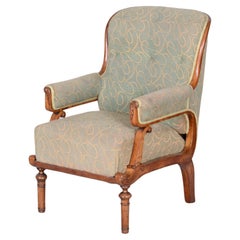 Fauteuil Biedermeier restauré, noyer, épicéa, hêtre, tchèque, années 1830