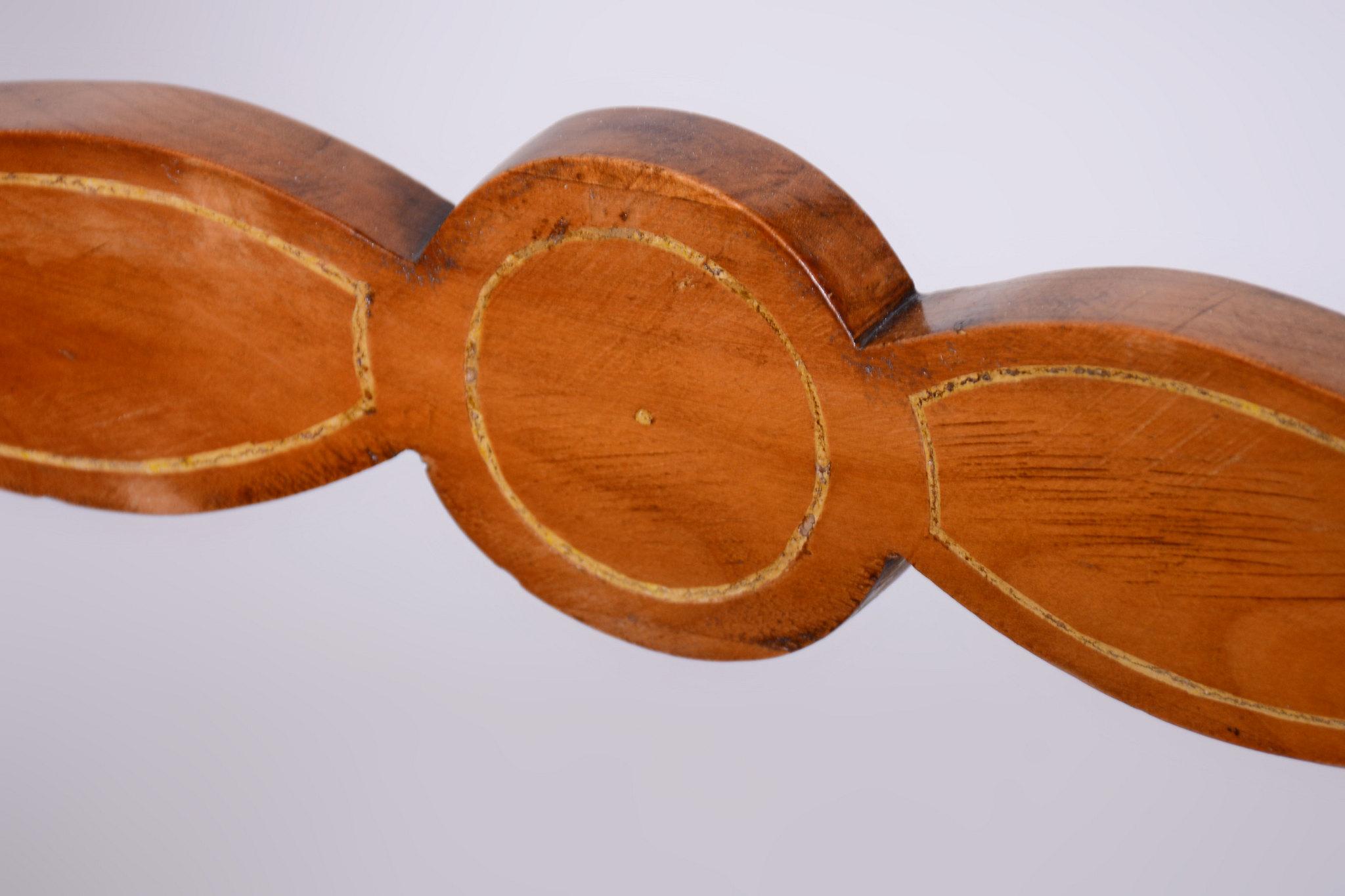 Poltrona Biedermeier restaurata con sgabello, Beeche, Oak, Ciliegio, Austria, anni '30 del XIX secolo in vendita 5