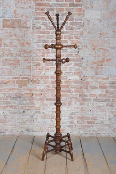 Restored Biedermeier Coat Hanger, Beech, Revived Polish, Czech, 1890s