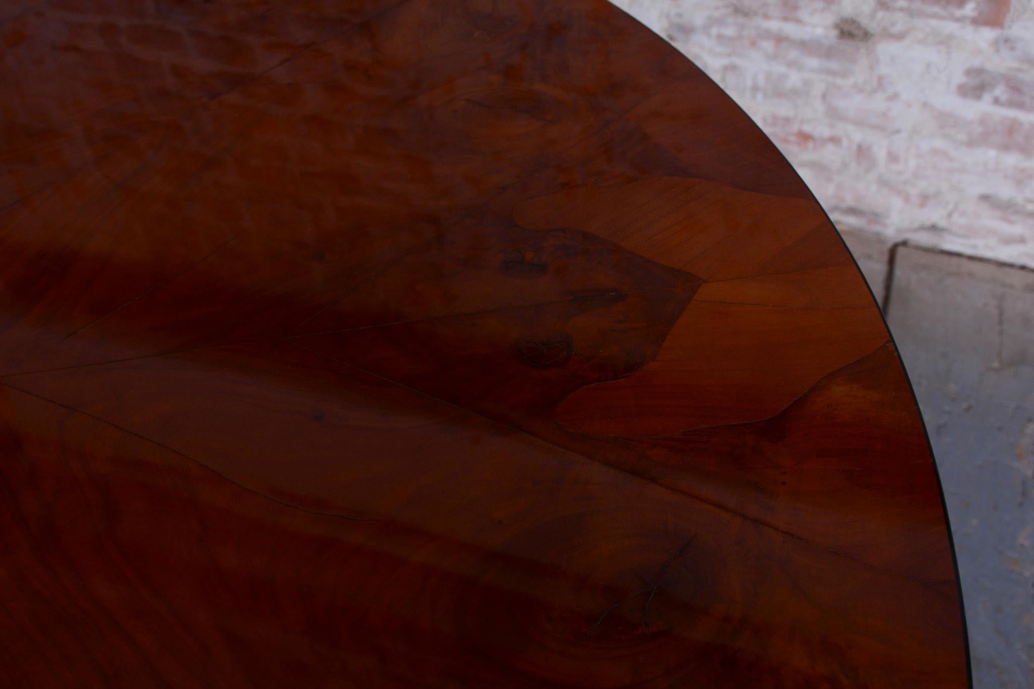 Restored Biedermeier Dining Table, Cherry Wood, Revived Polish, Austrian, 1820s For Sale 7