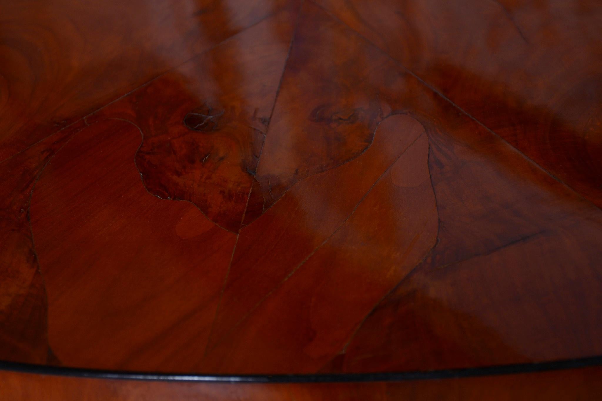 Restored Biedermeier Dining Table, Cherry Wood, Revived Polish, Austrian, 1820s For Sale 9