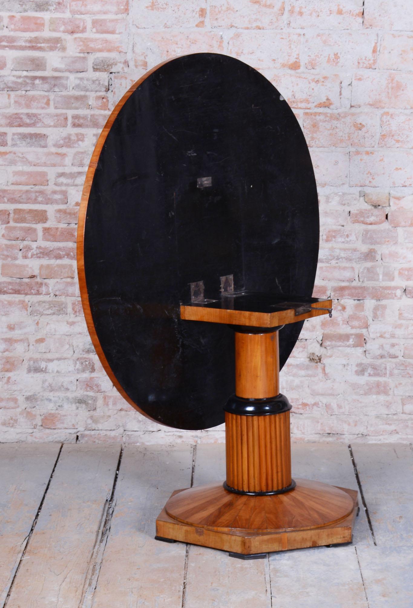 Bois Table de salle à manger Biedermeier restaurée, bois de cerisier, revisité polonais, tchèque, années 1830 en vente