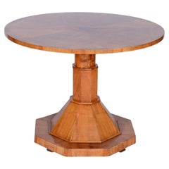Tavolo da pranzo Biedermeier restaurato, Oak, abete rosso, polacco, ceco, anni '30 del XIX secolo