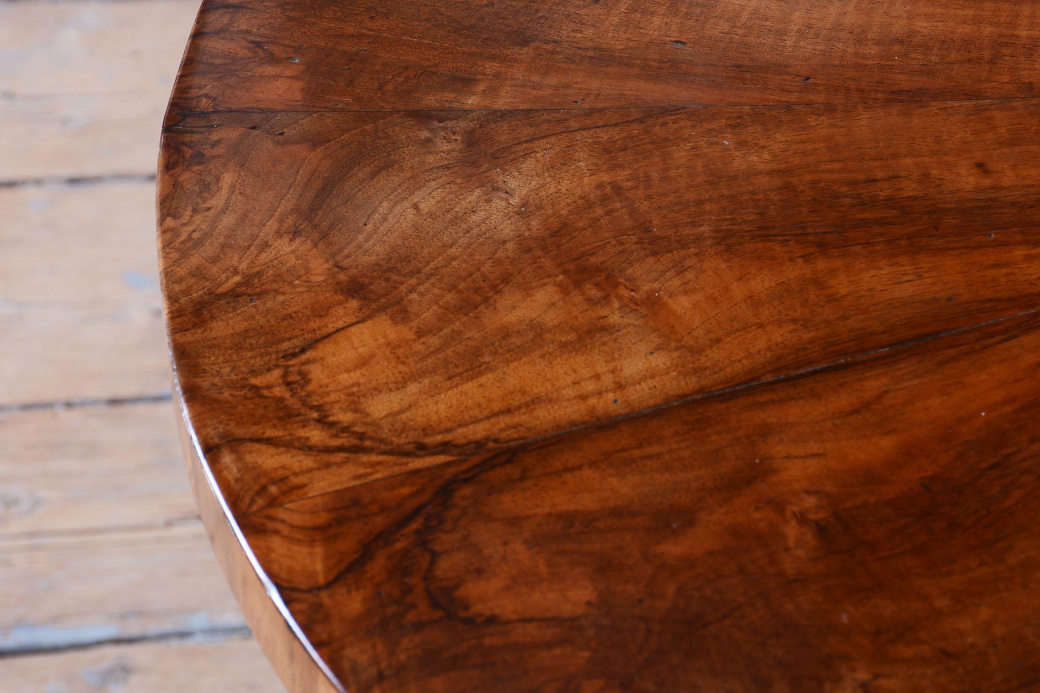 Restored Biedermeier Dining Table, Walnut, Revived Polish, Austrian, 1820s 8