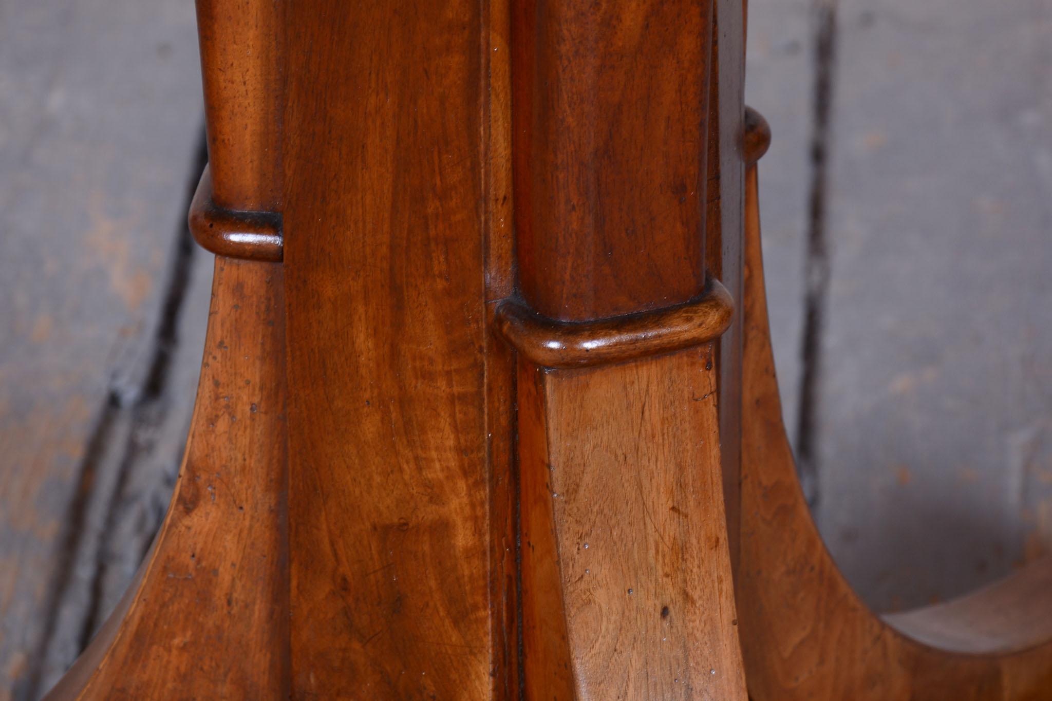 Restored Biedermeier Dining Table, Walnut, Revived Polish, Austrian, 1820s 1
