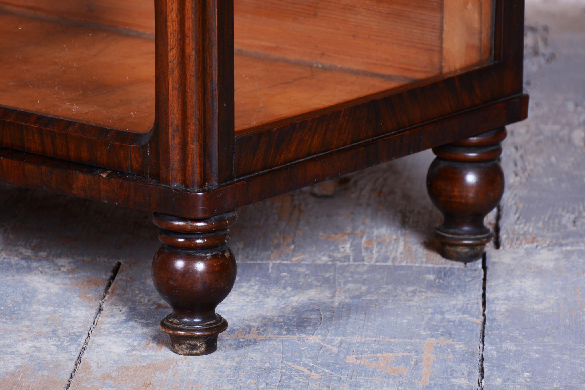 Restored Biedermeier Display Cabinet, Maple, Walnut, Polish, Czech, 1850s For Sale 4