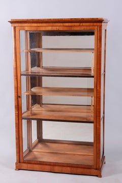 Restored Biedermeier Display Cabinet, Spruce, Cherry, Maple, Austria, 1830s