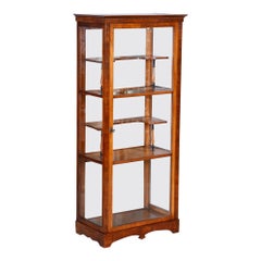Restored Biedermeier Display Cabinet, Walnut, Polish, Spruce, Czech, 1830s