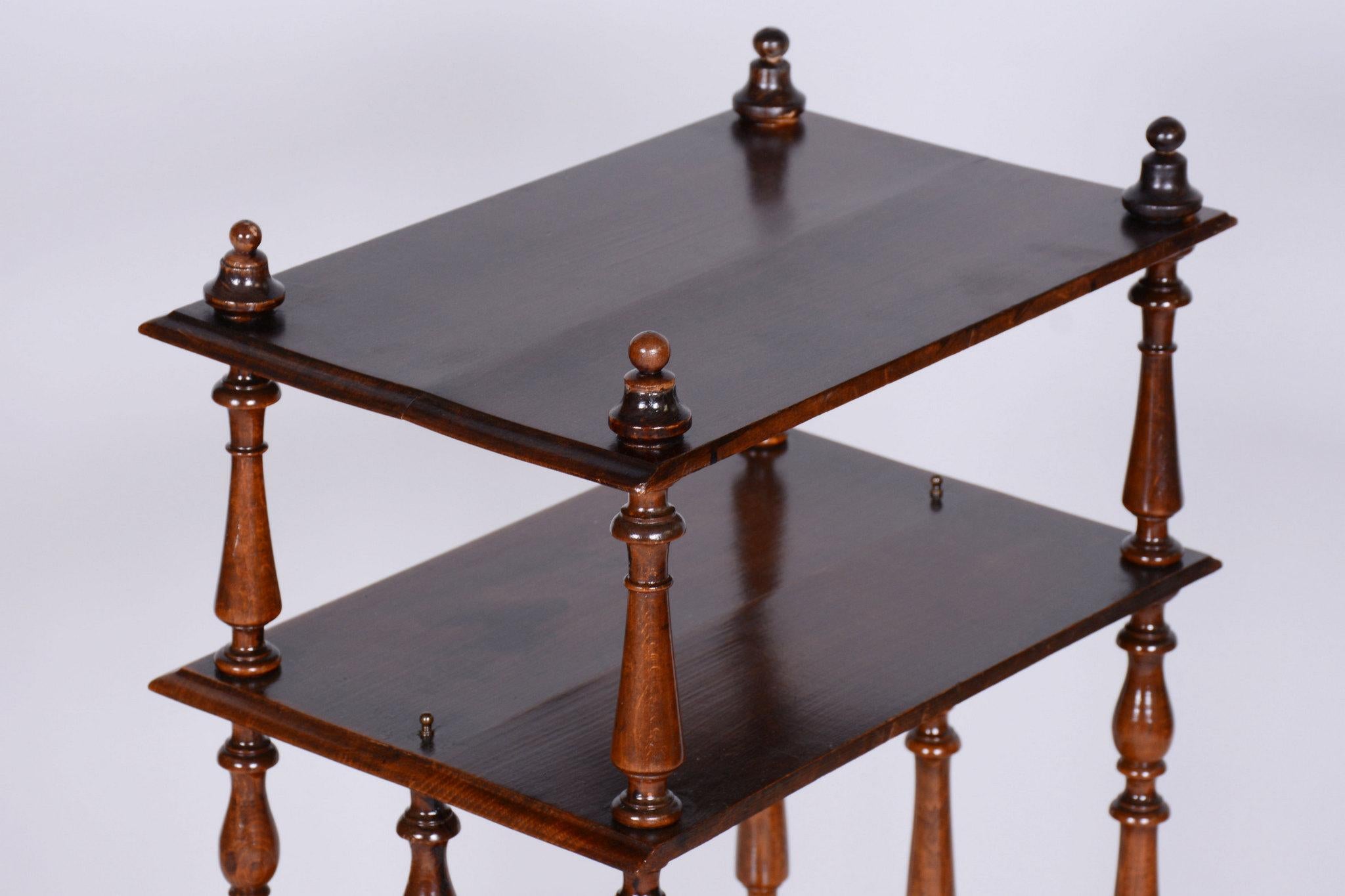 Biedermeier Étagère restaurato, Beeche, ruote in ottone, Francia, 1880 in vendita 6
