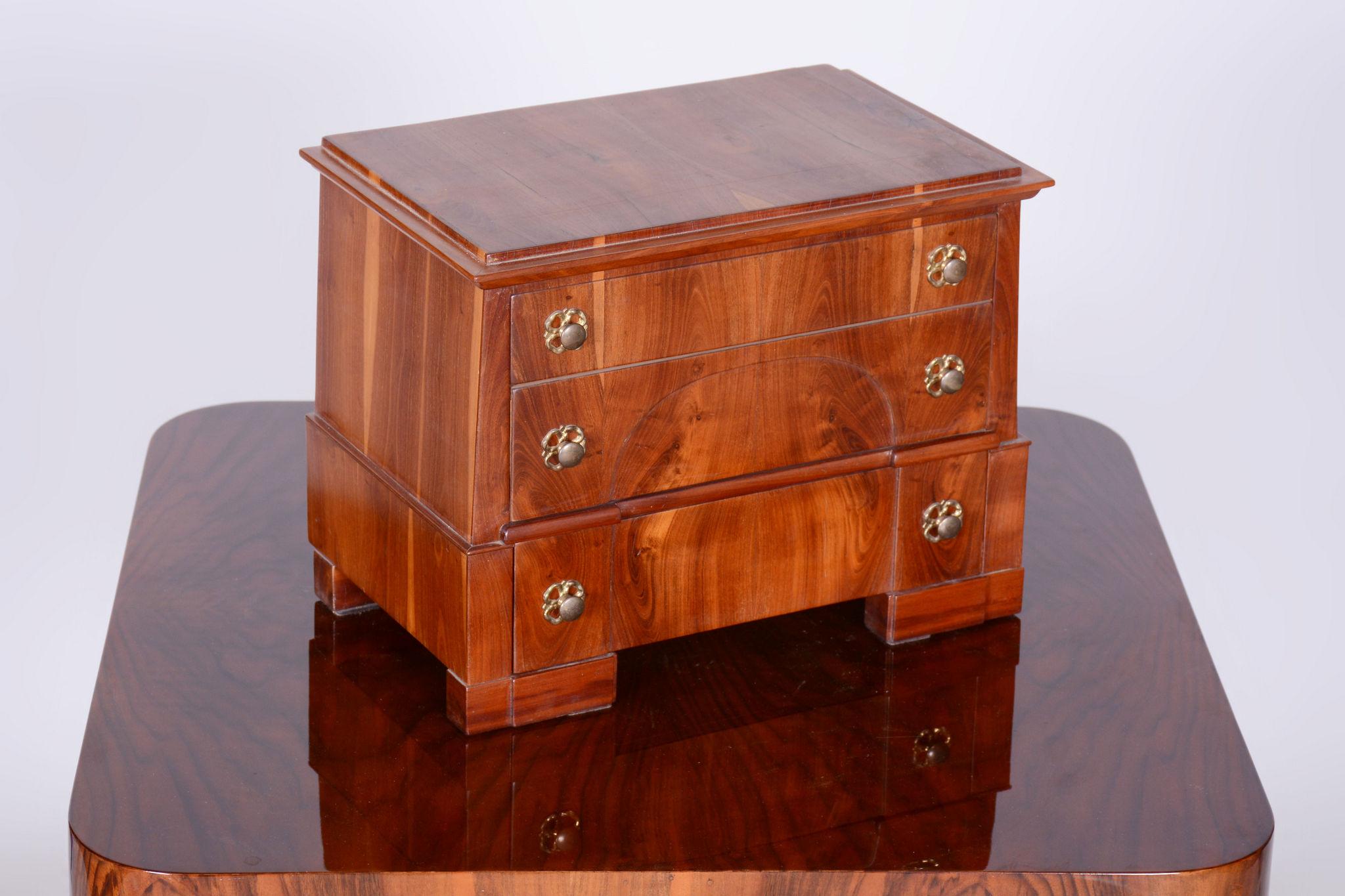 Joyero Biedermeier restaurado, abeto, ciruelo, Alemania, década de 1830 en venta 5