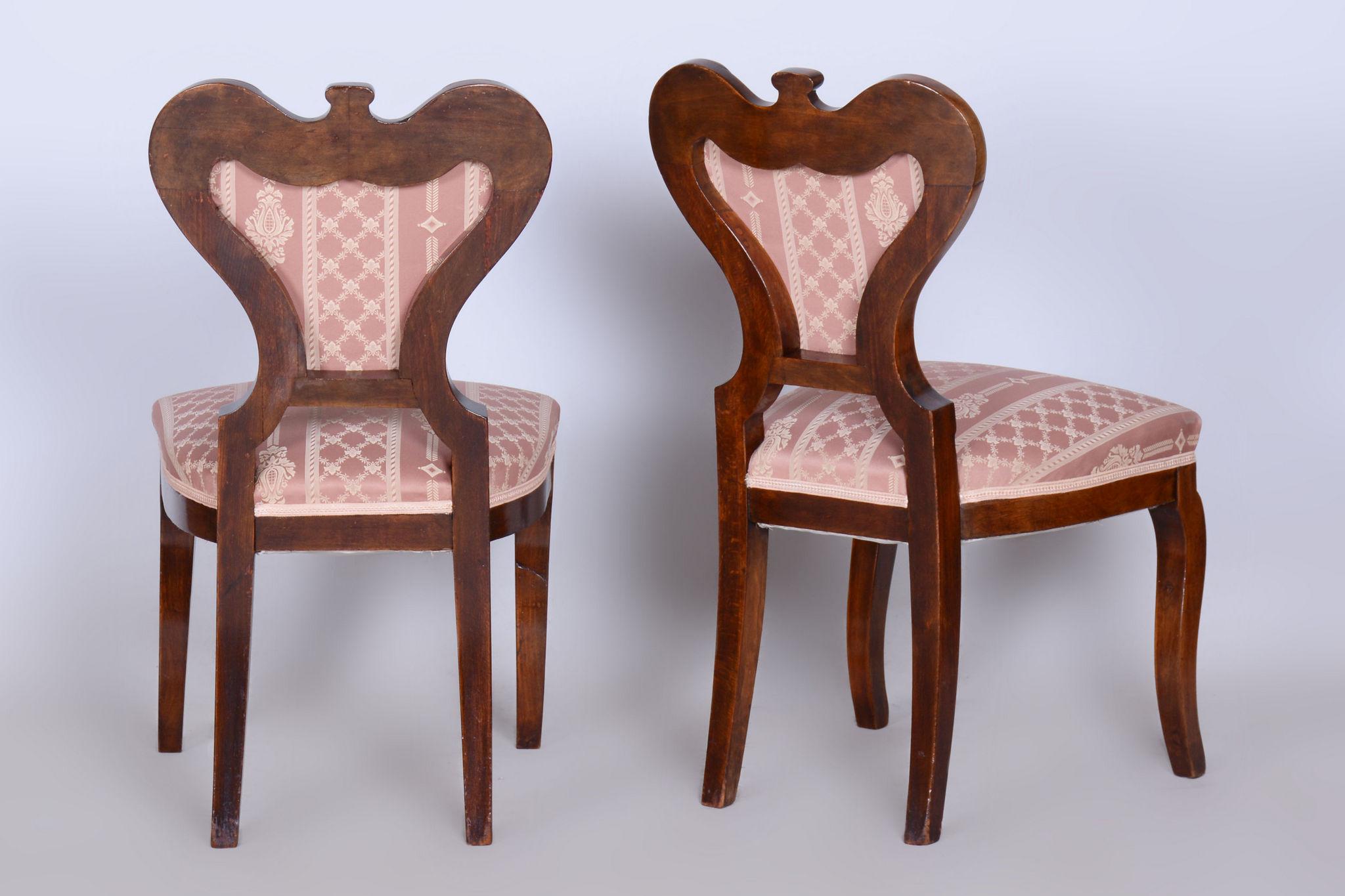 Austrian Restored Biedermeier Seating Set, Oak Walnut, Stable Constructon, Austria, 1840s For Sale