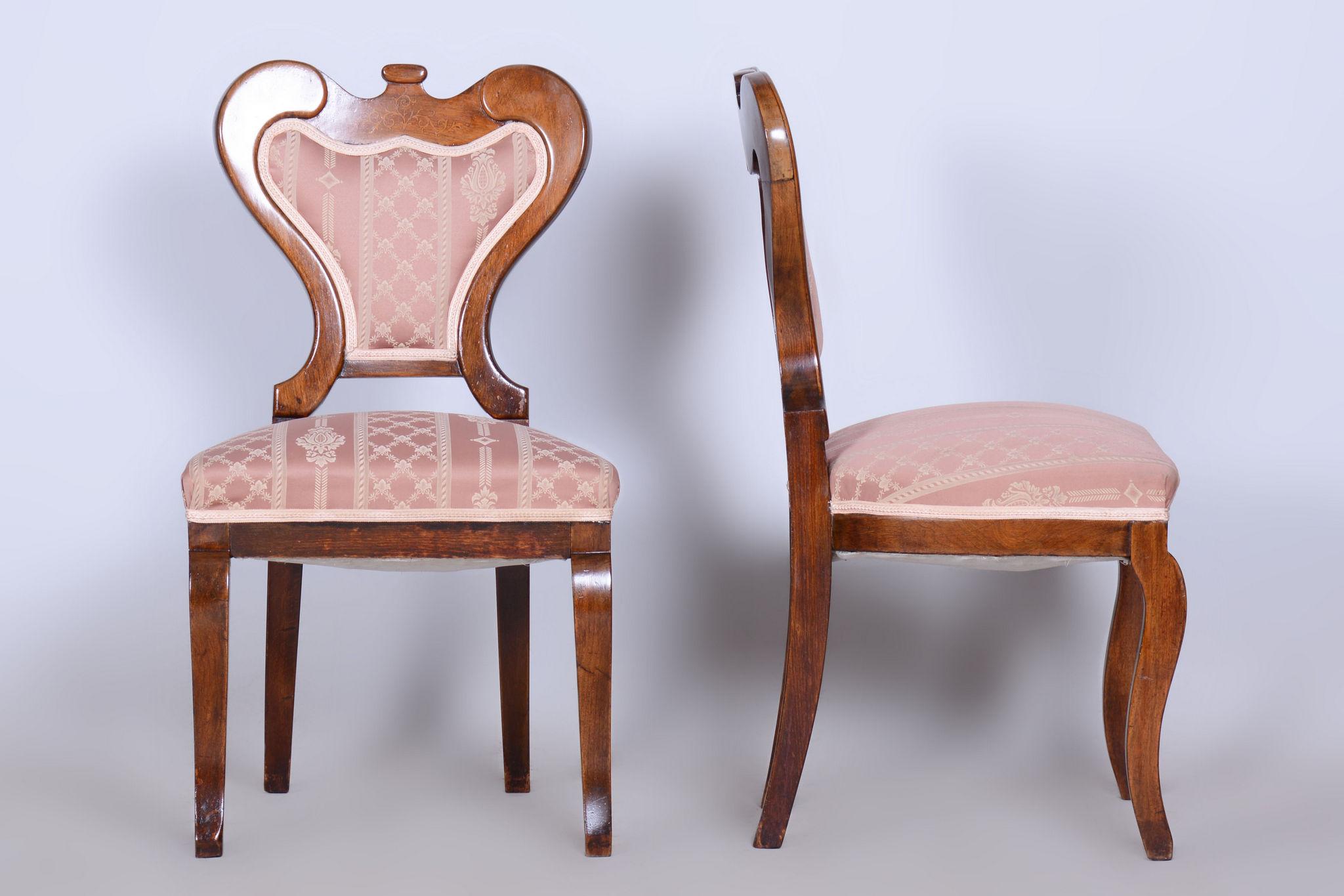 Restored Biedermeier Seating Set, Oak Walnut, Stable Constructon, Austria, 1840s In Good Condition For Sale In Horomerice, CZ