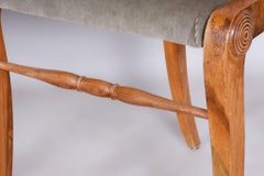 Restored Biedermeier Set Of Four Oak Walnut Chairs, Vienna, Austria, 1820s