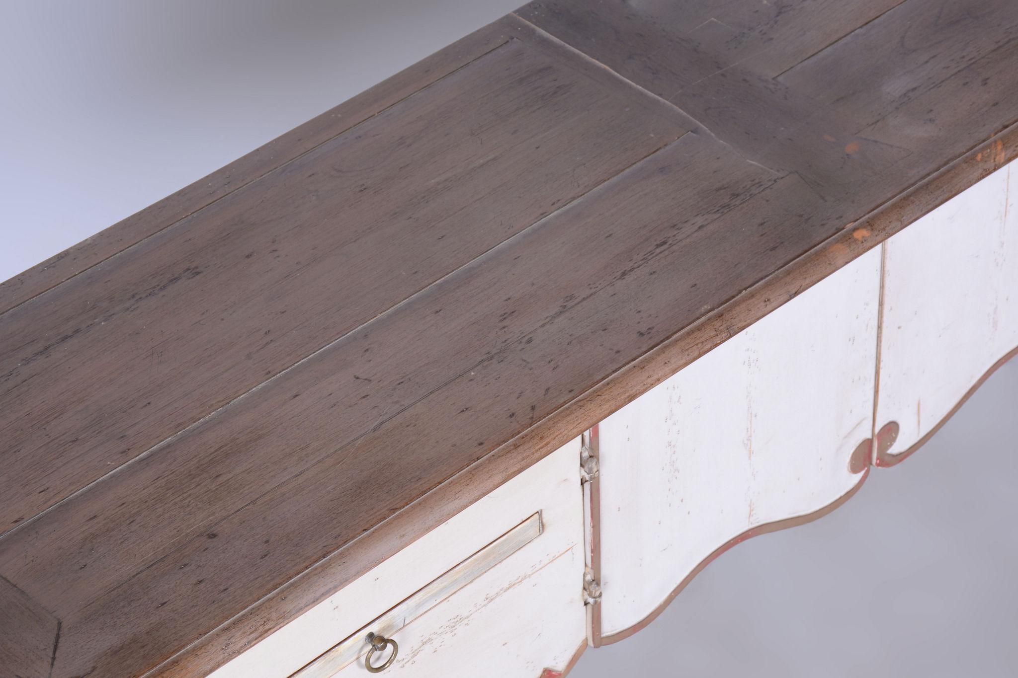 Restored Biedermeier Side Table, Beech, Cherry-Tree, France, 1910s For Sale 6