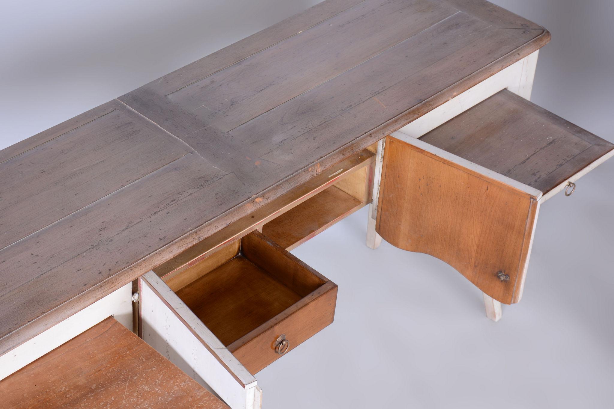 Restored Biedermeier Side Table, Beech, Cherry-Tree, France, 1910s For Sale 7