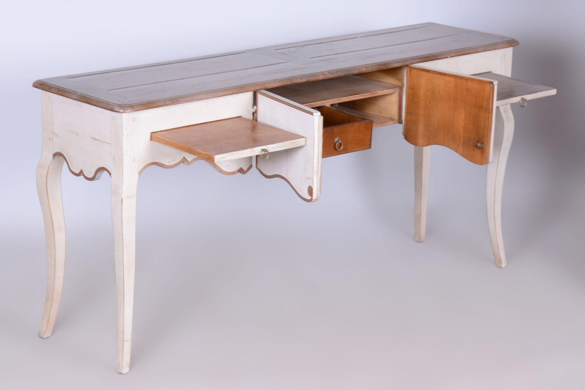 Restored Biedermeier Side Table, Beech, Cherry-Tree, France, 1910s For Sale 8