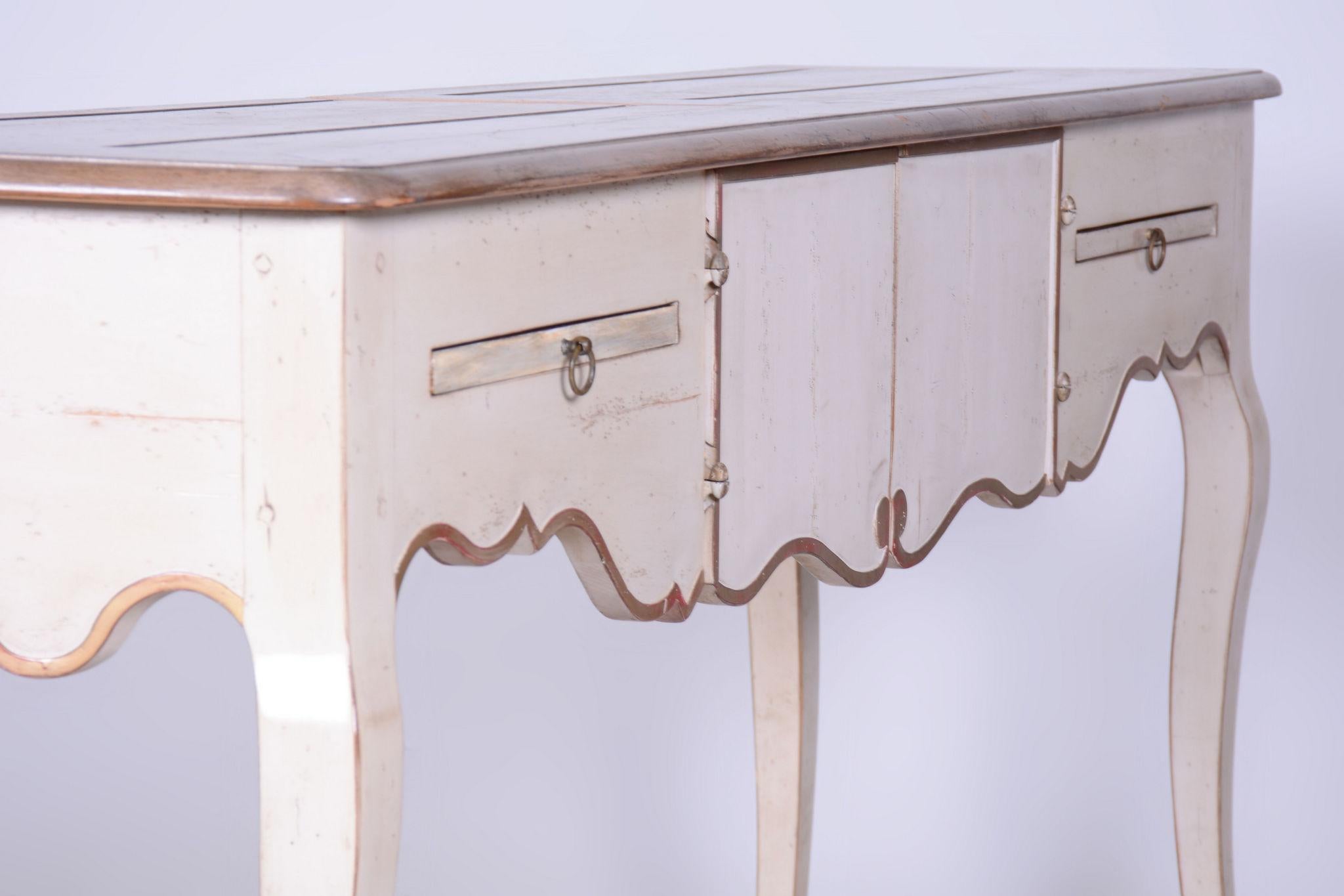 Restored Biedermeier Side Table, Beech, Cherry-Tree, France, 1910s For Sale 12