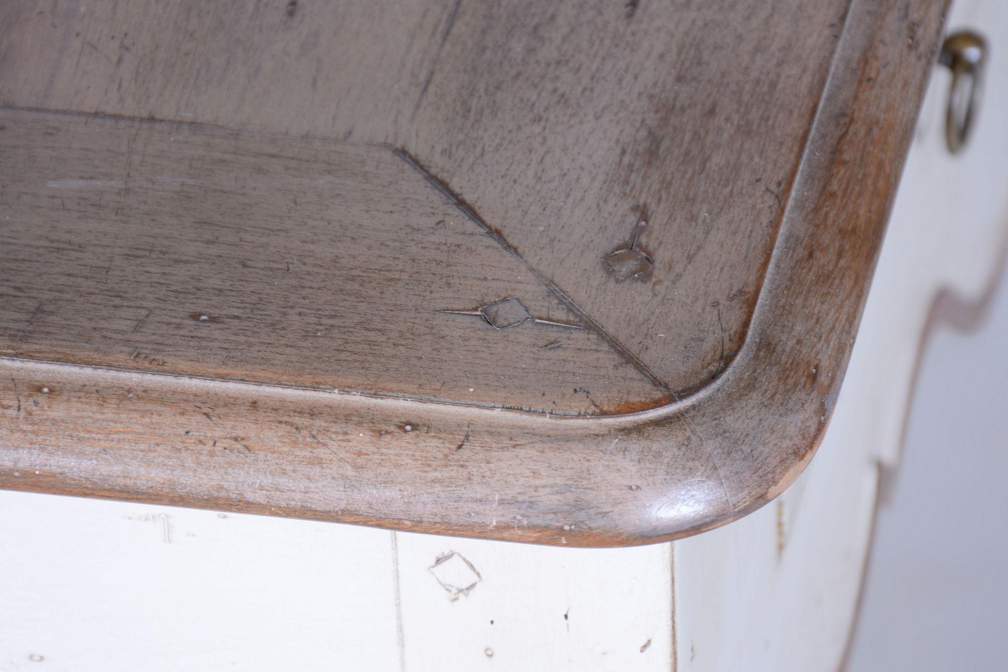 Restored Biedermeier Side Table, Beech, Cherry-Tree, France, 1910s For Sale 14