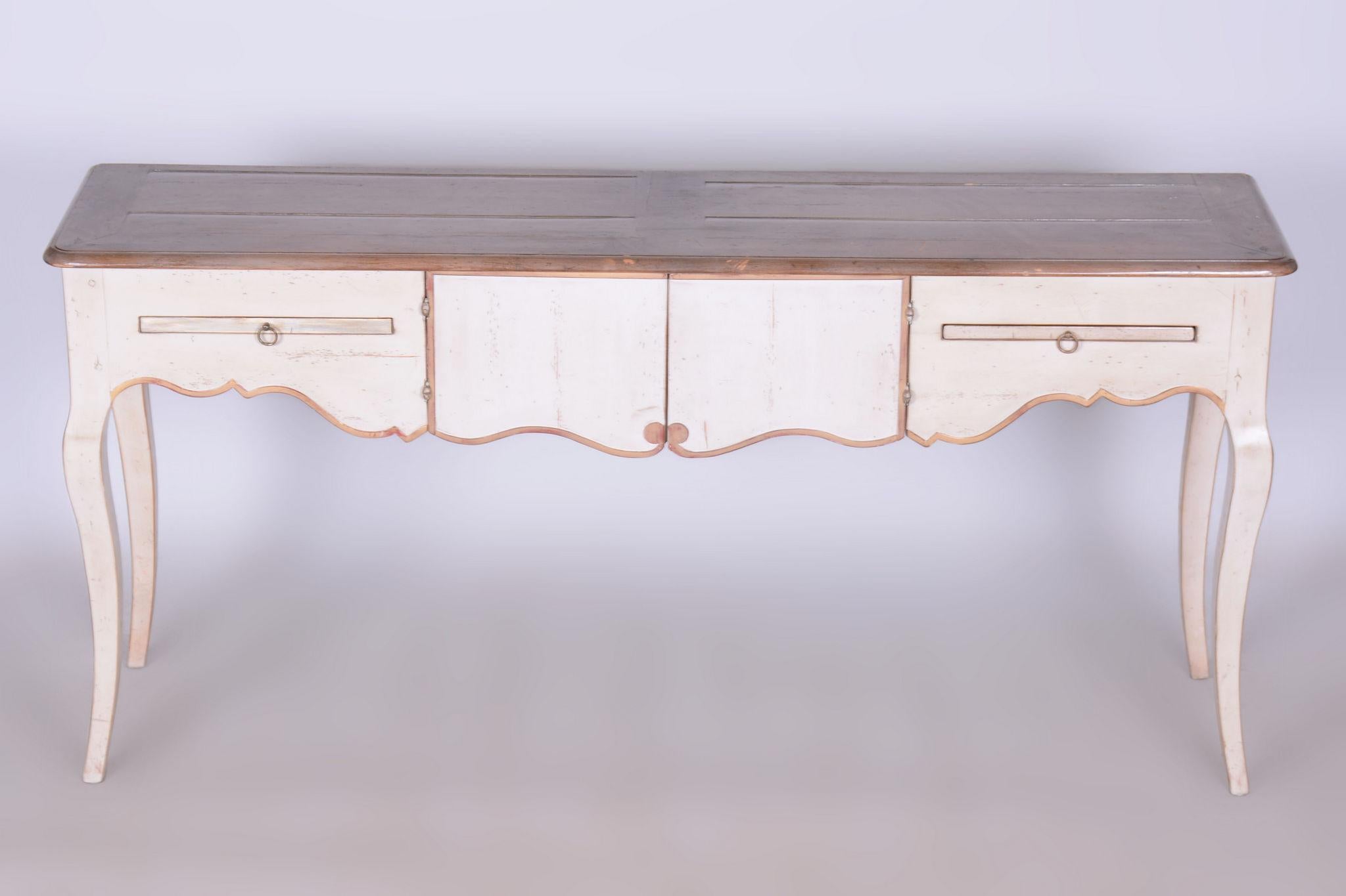 Restored Biedermeier Side Table, Beech, Cherry-Tree, France, 1910s In Good Condition For Sale In Brandys nad Labem, Středočeský kraj