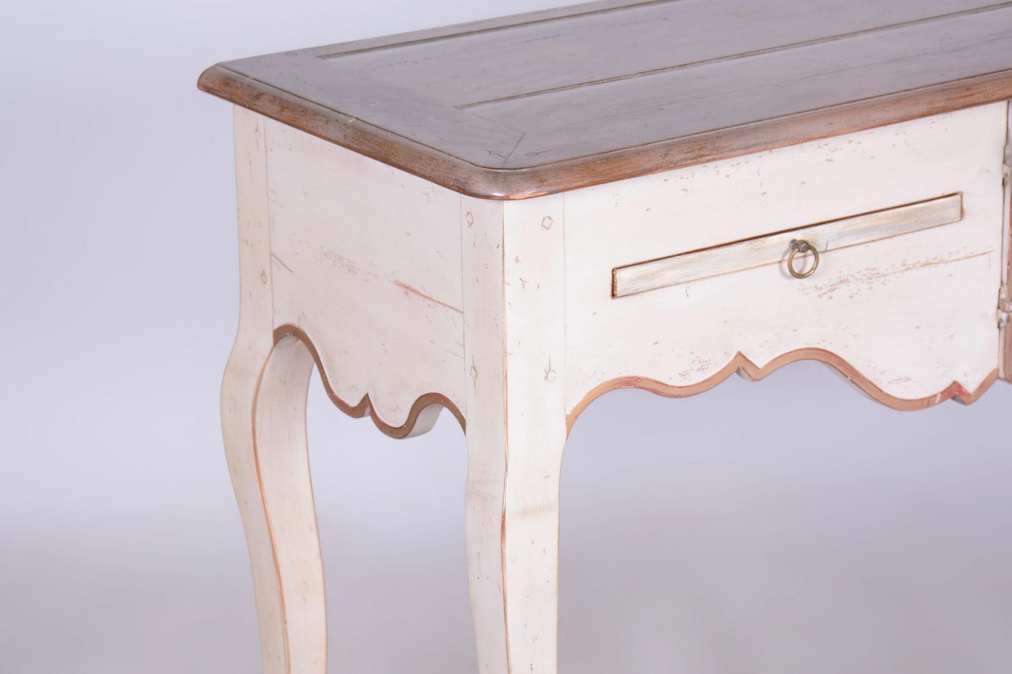 Restored Biedermeier Side Table, Beech, Cherry-Tree, France, 1910s For Sale 1
