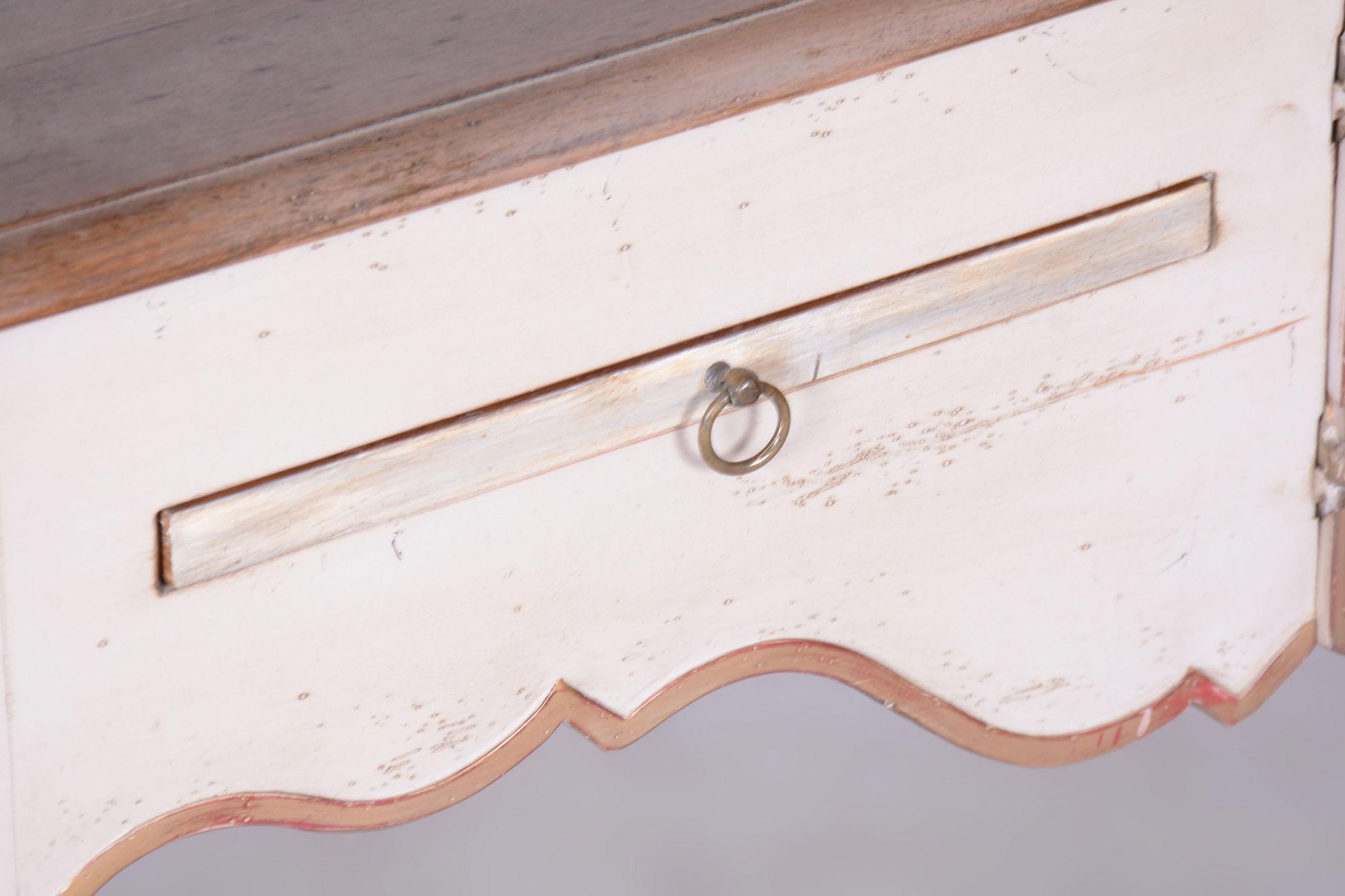Restored Biedermeier Side Table, Beech, Cherry-Tree, France, 1910s For Sale 2