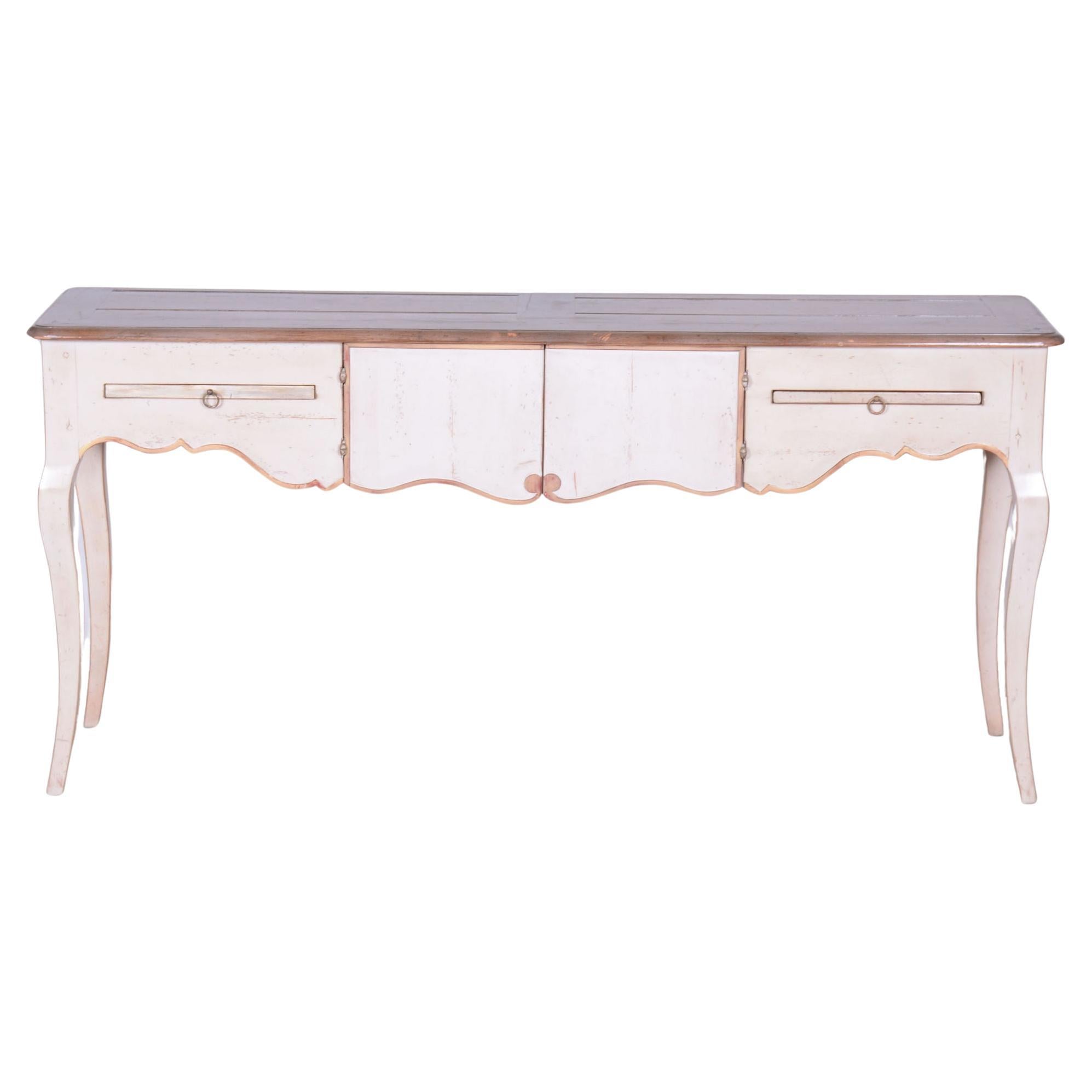 Table d'appoint Biedermeier restaurée, hêtre, cerisier, France, années 1910