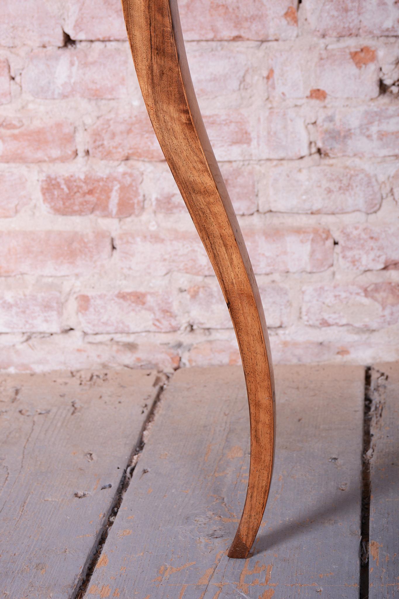 Restored Biedermeier Side Table, Walnut, Revived Polish, Austria 1820s (19. Jahrhundert) im Angebot