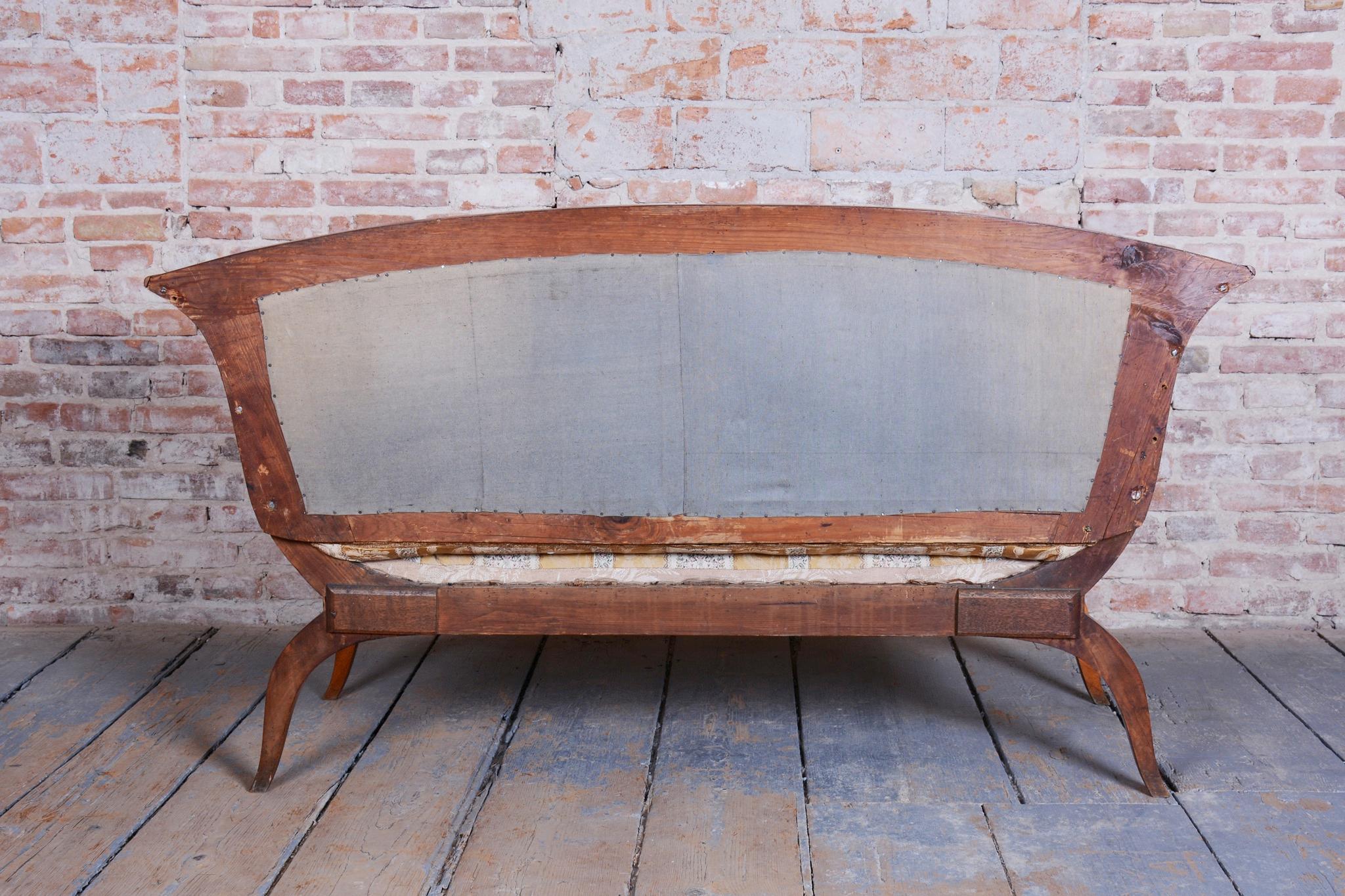 Restored Biedermeier Sofa, by Josef Danhauser, Cherry Wood, Austria, 1820s For Sale 7