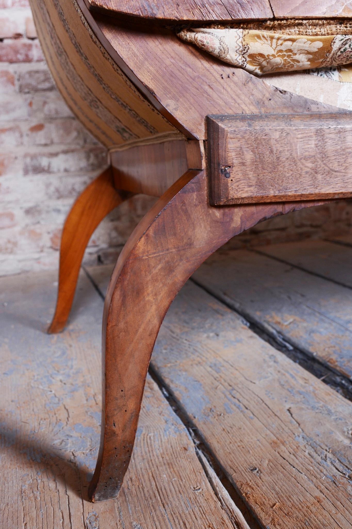 Restored Biedermeier Sofa, by Josef Danhauser, Cherry Wood, Austria, 1820s For Sale 8
