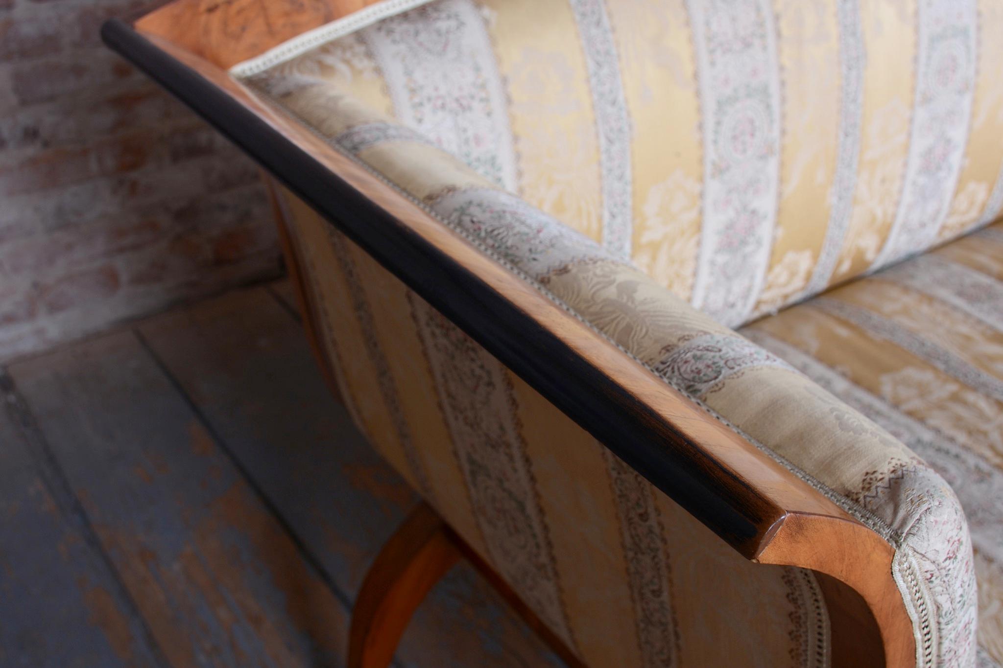 Early 19th Century Restored Biedermeier Sofa, by Josef Danhauser, Cherry Wood, Austria, 1820s For Sale