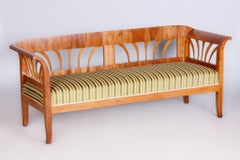 Restored Biedermeier Sofa, Cherry Wood, Spruce, Revived Polish, Austria, 1820s