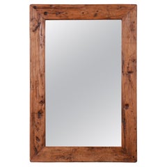 Restored Biedermeier Wall Mirror, Pine Wood, Revived Polish, Czech, 1870s