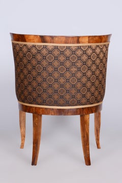 Restored Biedermeier Walnut Armchair, Vienna, Austria, 1820s